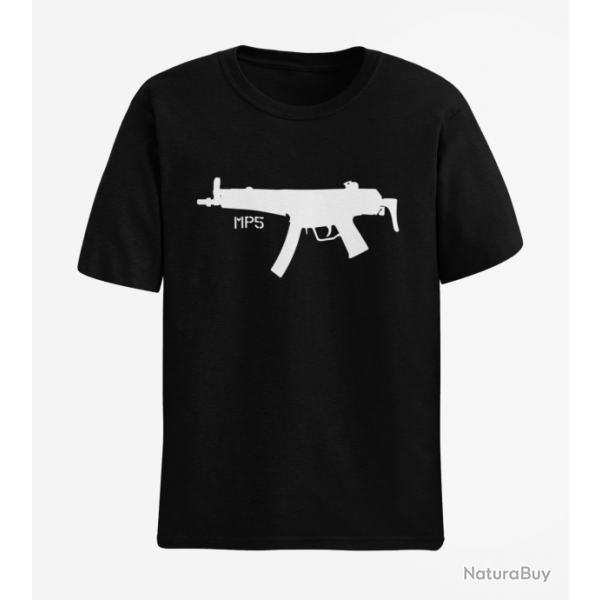 T shirt Armes MP5 4 Noir