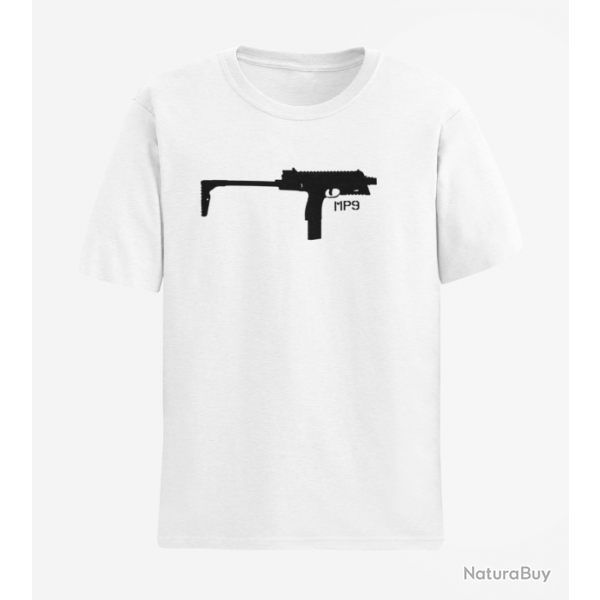T shirt Armes MP9 2 Blanc
