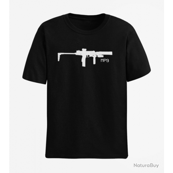 T shirt Armes MP9 3 Noir