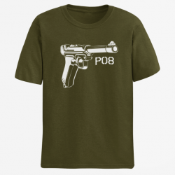 T shirt Armes P08 Army Blanc