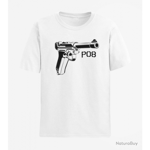 T shirt Armes P08 Blanc