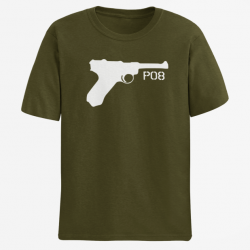 T shirt Armes P08 2 Army Blanc
