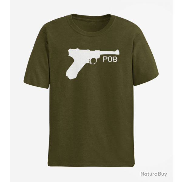 T shirt Armes P08 2 Army Blanc