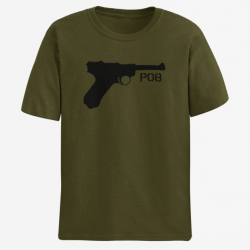 T shirt Armes P08 2 Army Noir