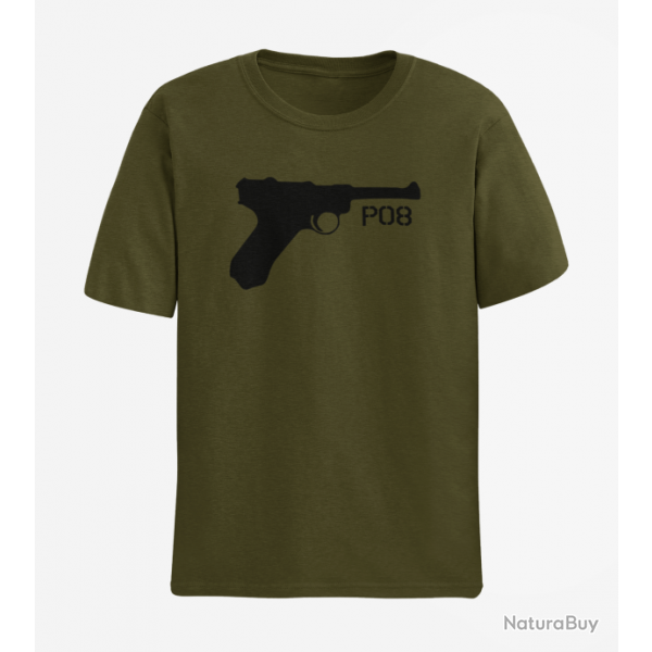 T shirt Armes P08 2 Army Noir