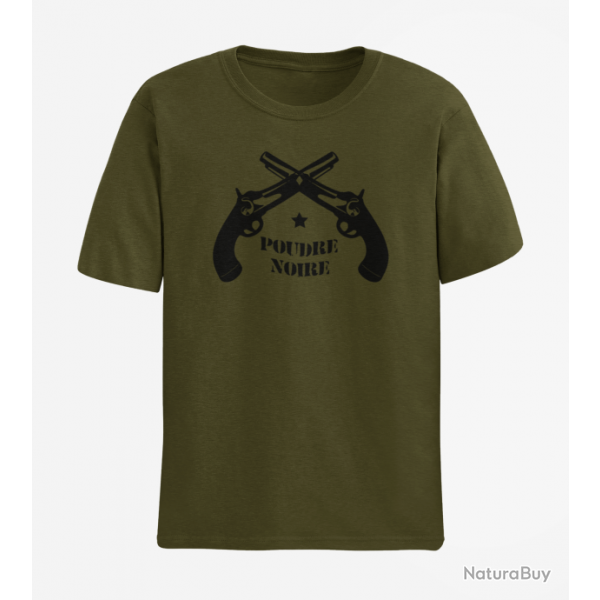 T shirt Armes Pistolet Poudre Noire Army Noir