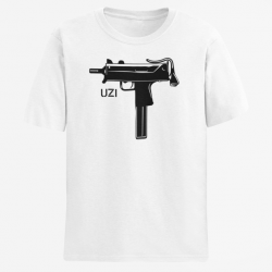 T shirt Armes UZI 2 Blanc