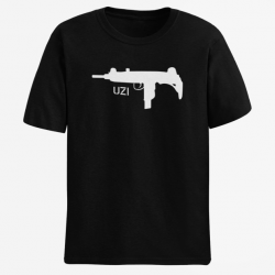 T shirt Armes UZI 3 Noir
