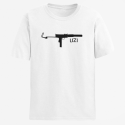 T shirt Armes UZI 4 Blanc