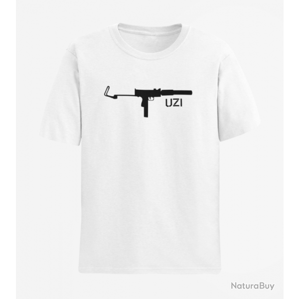 T shirt Armes UZI 4 Blanc