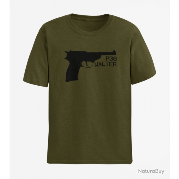 T shirt Armes Walter P38 Army Noir