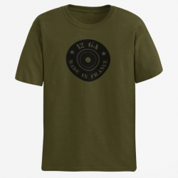 T shirt Cartouches Douille 12GA Army Noir