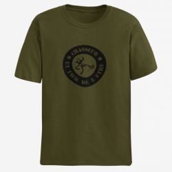 T-shirt Chasse - Chasseur et fière de l'être - Army / Noir - L