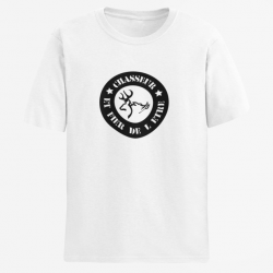 T-shirt Chasse - Chasseur et fière de l'être - Blanc - L