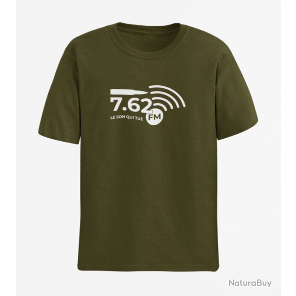 T shirt Humour 7.62 FM 2 Army Blanc
