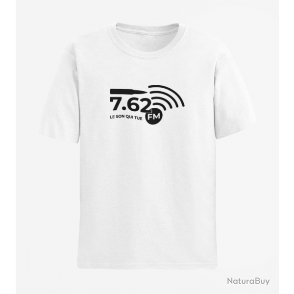 T shirt Humour 7.62 FM 2 Blanc