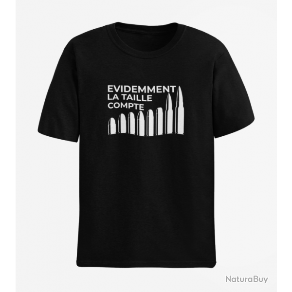 T shirt Humour C est la Taille qui compte 2 Noir