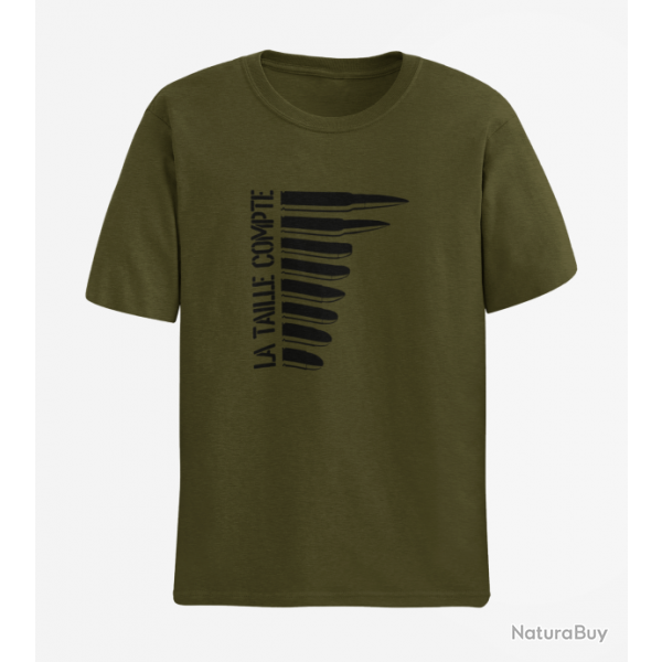 T shirt Humour C est la taille qui compte 3 Army Noir