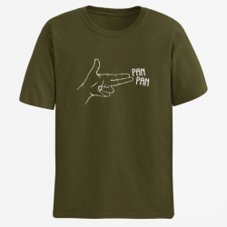 T shirt Humour Pan Pan Army Blanc