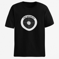 T shirt Tir Sportif Cible Noir