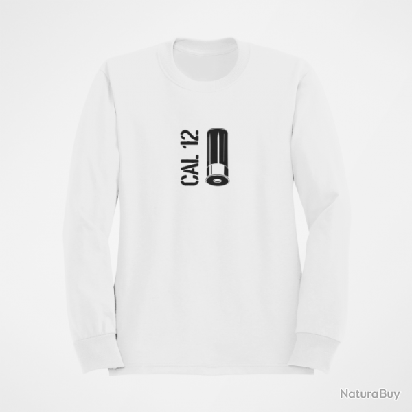 Sweat CARTOUCHE Calibre 12 Blanc