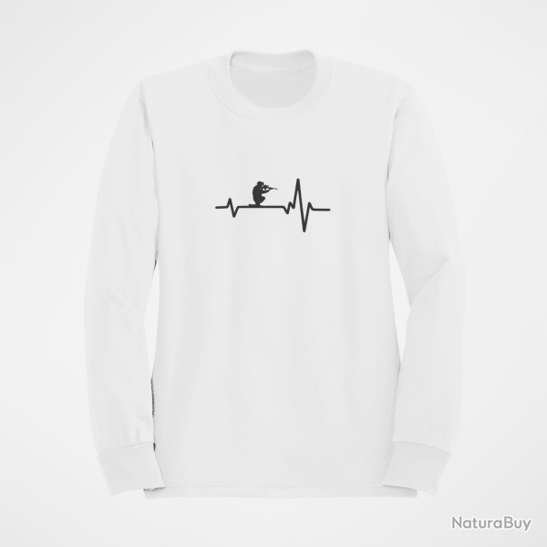 Sweat Militaire Battements de coeur 2 Blanc