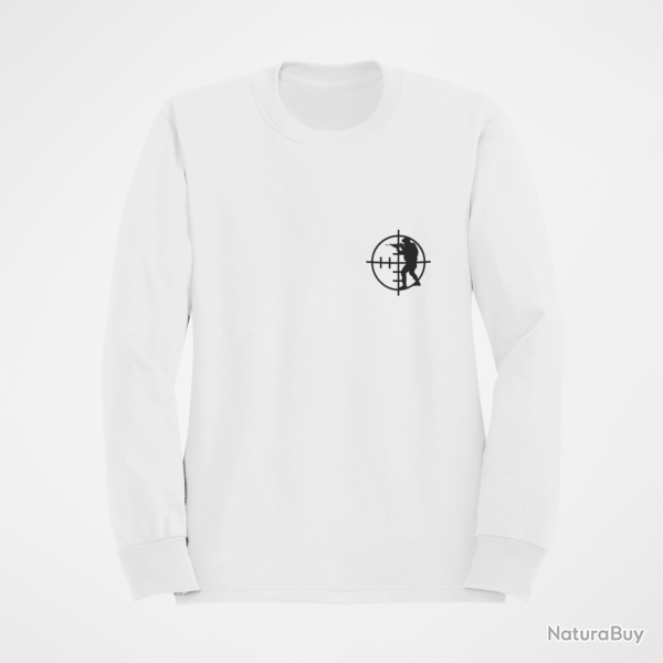 Sweat Militaire Viseur Coeur Blanc