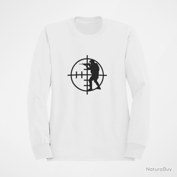 Sweat Militaire Viseur Blanc