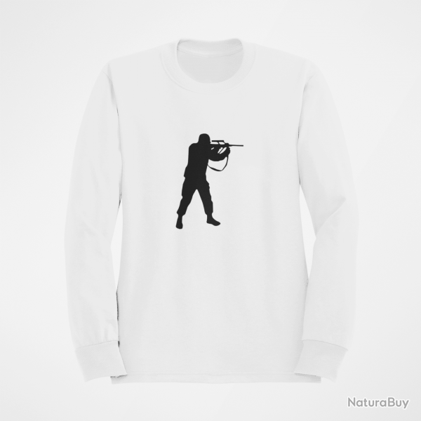 Sweat MILITAIRE Steyr Aug Blanc