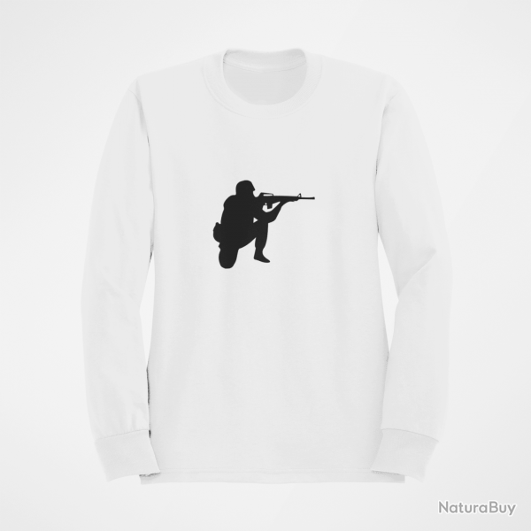 Sweat MILITAIRE Tireur Blanc