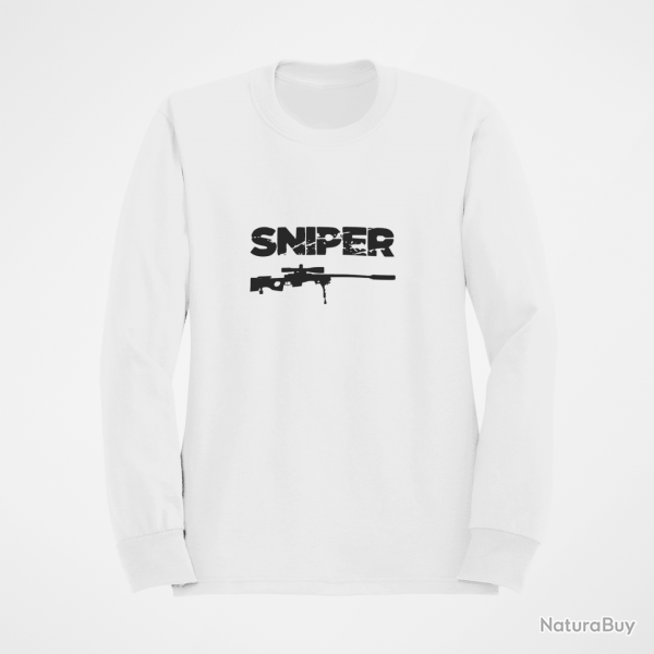 Sweat SNIPER ARME Blanc