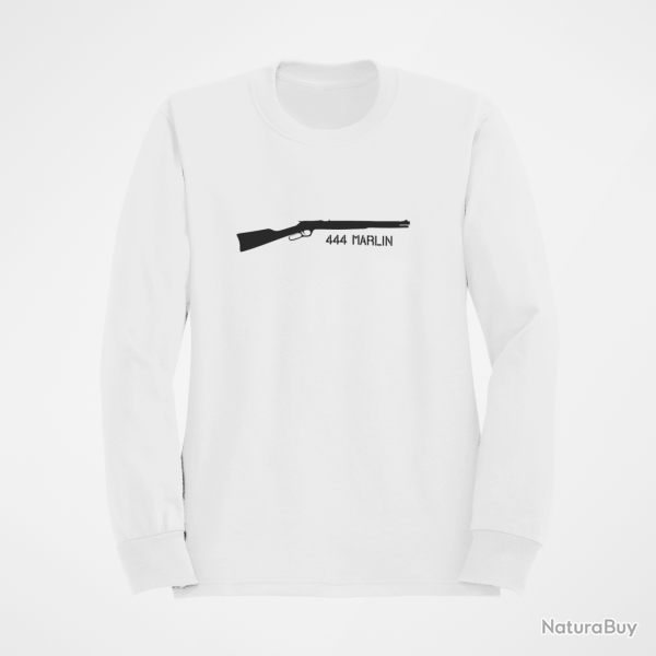 Sweat Armes Carabine  levier sous garde 444 Marlin Blanc