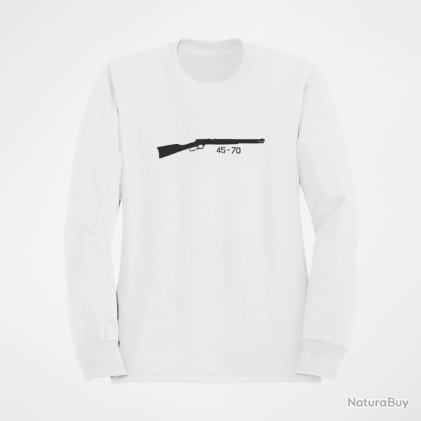 Sweat Armes Carabine  levier sous garde 45 70 Blanc
