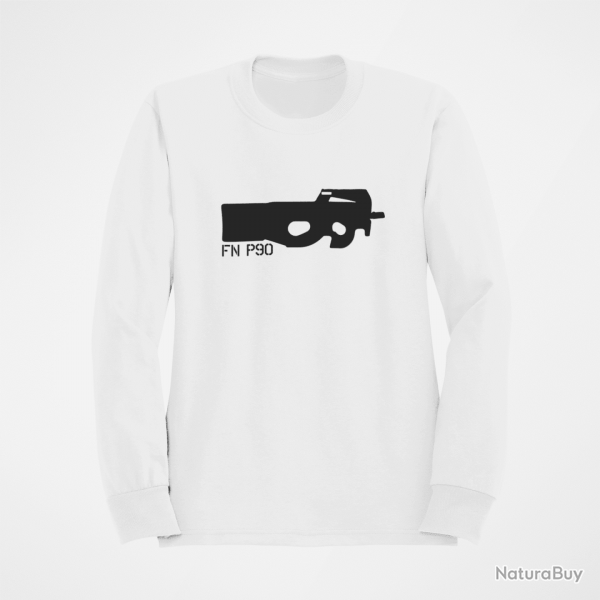 Sweat Armes FN P90 Blanc