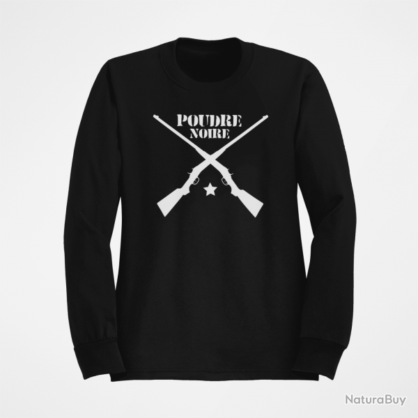 Sweat Armes Fusils poudre noire Noir