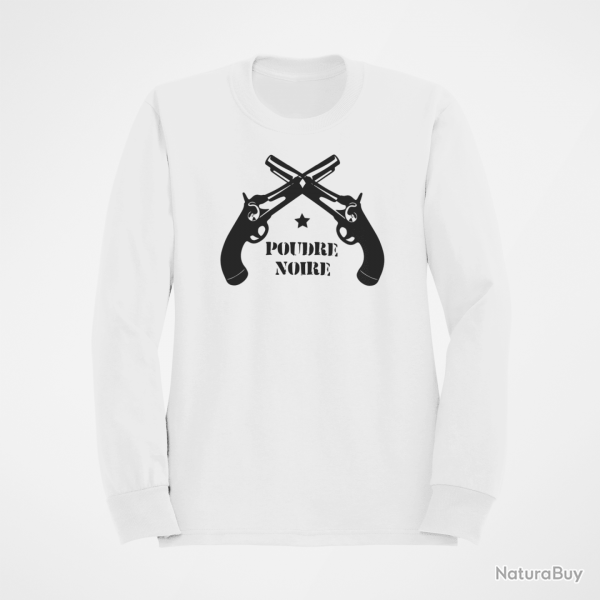 Sweat Armes Pistolets Poudre Noire Blanc