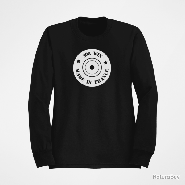 Sweat Cartouches Douille 308win Noir