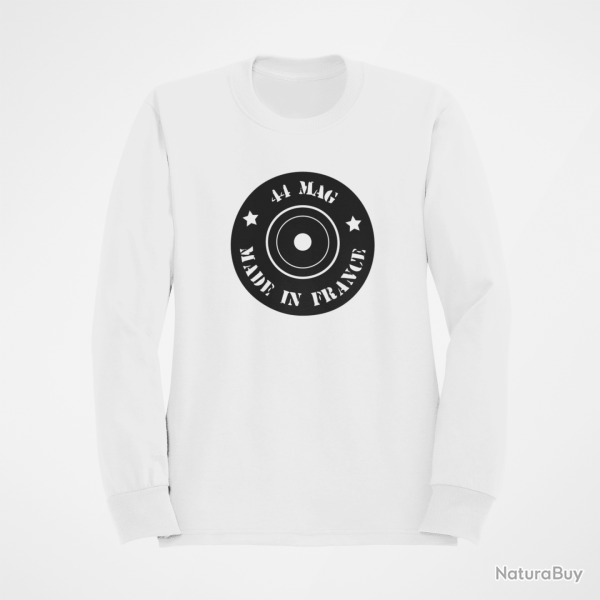 Sweat Cartouches Douille 44 mag Blanc