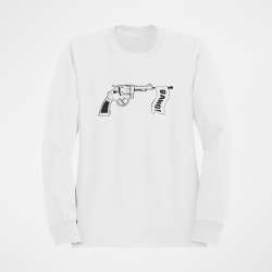 Sweat Humour Bang Blanc