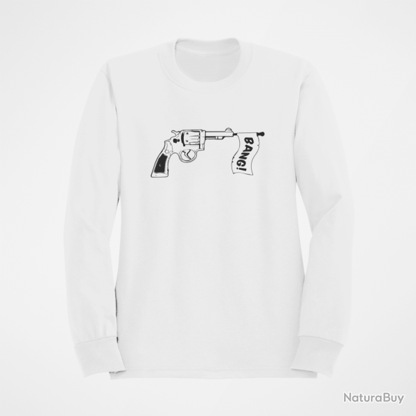 Sweat Humour Bang Blanc