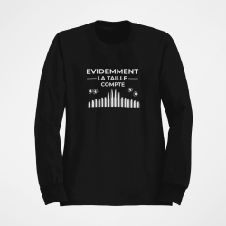 Sweat Humour C est la taille qui compte Noir
