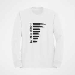 Sweat Humour C est la taille qui compte 3 Blanc