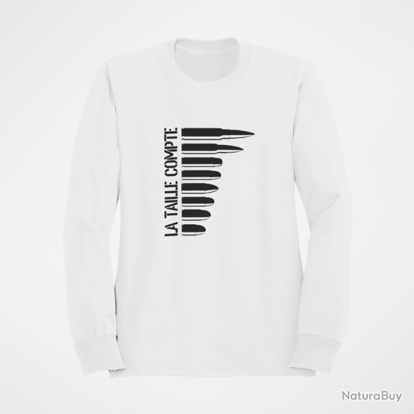 Sweat Humour C est la taille qui compte 3 Blanc