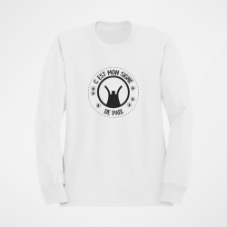 Sweat Humour C est mon signe de paix Blanc