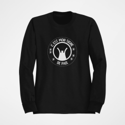 Sweat Humour C est mon signe de paix Noir