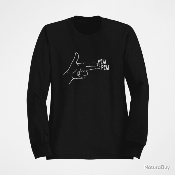 Sweat Humour Pew Pew Noir