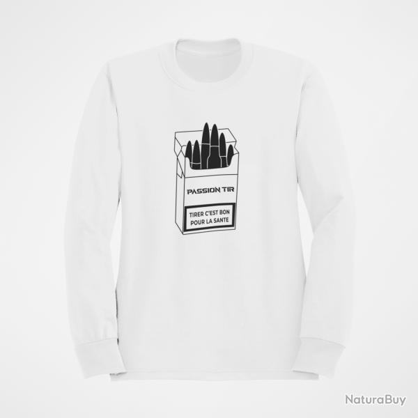 Sweat Humour Tirer c est bon pour la sant Blanc