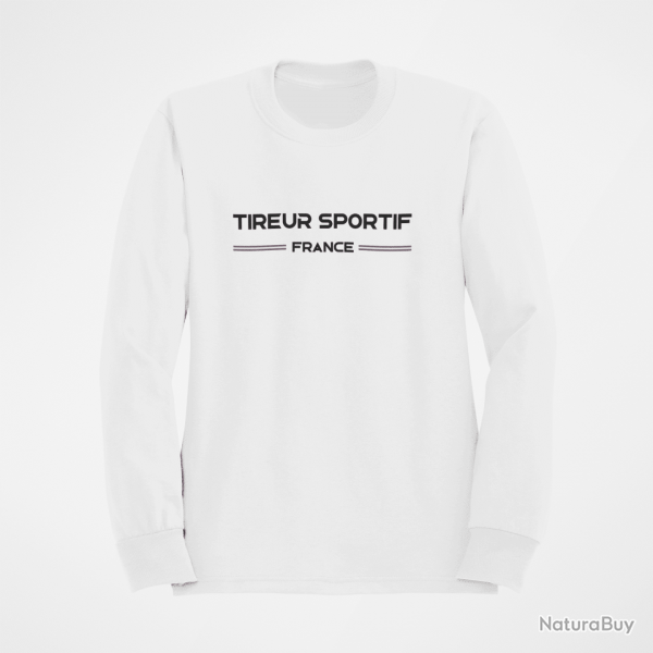 Sweat Tir Sportif Tireur France Blanc