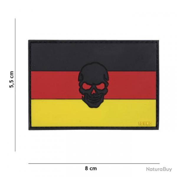 Patch 3D PVC Allemagne w/ Skull (101 Inc)