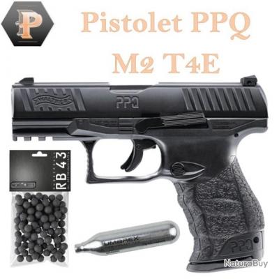 PROMO ! Pistolet PPQ M2 T4E - Walther Bronzé + 5 capsules CO2 + 50 billes caoutchouc